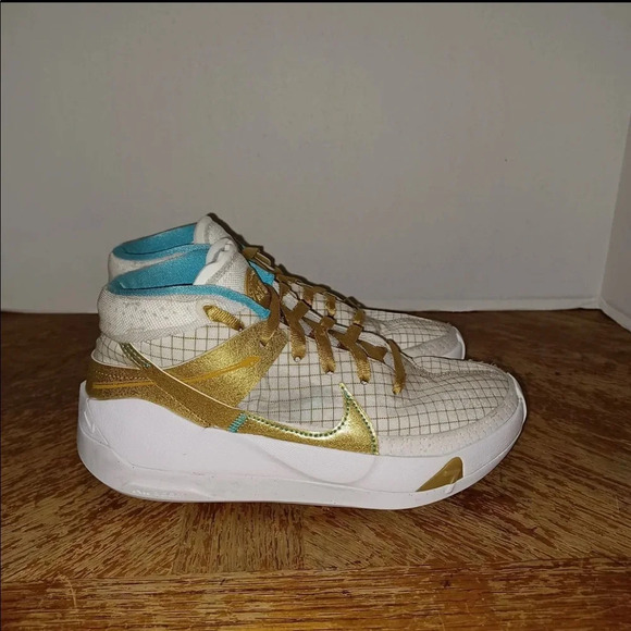 Nike KD 13 'EYBL' White Gold Shoes K Durant DA0895-102 M Size 4 W 5.5 (299 Box34 - Picture 3 of 10